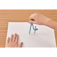 クツワ 算数コンパス 鉛筆用 ライトブルー CP228LB 1セット(5個)（直送品）