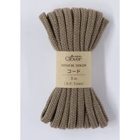 クロバー Clover ナチュラルカラー コード 3m巻 シナモンブラウン 26-196 CL26-196 5個/1袋（直送品）
