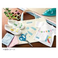 KAWAGUCHI くるくるおなまえテープ 2.3cm巾×1.2m巻 ミント水玉 TK11802　5袋/1セット（直送品）