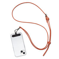 PGA ストラップホルダー付 ショルダーストラップ PUレザータイプ オレンジ PG-SDSTP03OR 1個（直送品）