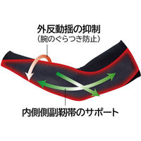 マジコスポルト（magico sport） サポーター ラジアルパワースリーブ 右腕用 M-L 399336 2個（直送品）