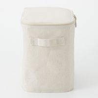 無印良品 ポリエステル麻 ソフトボックス 長方形 中 フタ式 ハーフ 約幅18.5×奥行26×高さ26cm 良品計画