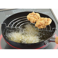 ヨシカワ グルメパワー木柄いため兼用天ぷら鍋24cm IH対応 3808948 1個（直送品）