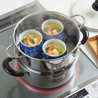 ヨシカワ 蒸しごよみ 二段蒸し器20cm IH対応 4209360 1個（直送品）