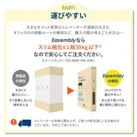 Netforce イーセンブリー 引戸書庫 収納庫 鍵付き キャビネット 2段 幅800×高さ750 ブラック（直送品）