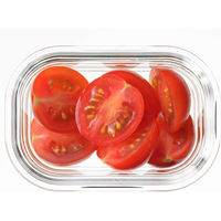 ヨシカワ 4点ロック式ガラス保存容器ミニ角型3PCS 4209349 1セット(3個)（直送品）