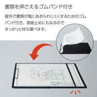 コクヨ A3とA4を選んで使えるクリップボード ブラック ヨハ-WR50D 1セット（4冊）