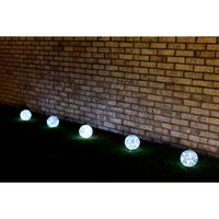 YAMAZEN LEDガーデンソーラーライト　15cmタイプ　ガラス×ステンレス ホワイト色 WLL-1030-2(WH)*2（直送品）