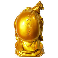 みはし 金色布袋像 FRP製 化粧箱付き Mサイズ 高さ33cm NZA002M 1個（直送品）
