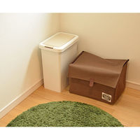 サンコープラスチック ダストボックス スリムプッシュ 26.5L ライトベージュ(セット販売：5個) 4973230030276（直送品）