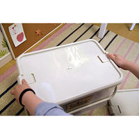 サンコープラスチック ハンドル付コンテナー S ソフトベージュ(セット販売:10個) 4973230171771 1セット(10個)（直送品）