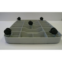 サンコープラスチック ファンヒーターキャリー シルバー(セット販売:5個) 4973230425096 1セット(5個)（直送品）