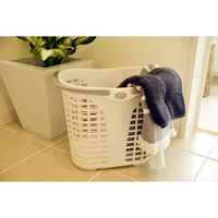 サンコープラスチック ブライトバスケット No.50 ランドリーホワイト 4973230449962 1セット(1個×10)