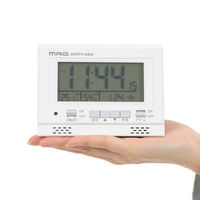 ノア精密 MAG 電波自動点灯目覚まし時計 ライトル ホワイト T-780 WH-Z 1個（直送品）