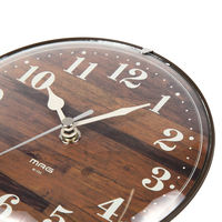 ノア精密 MAG 電波置掛両用クロック ブラウン W-731 BR-Z 1個（直送品）