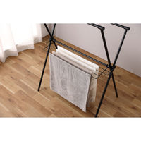 アイリスオーヤマ 簡単組立スタイル物干し ブラック STMX-920 1台