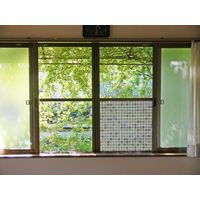 YAMAZEN 網戸用目隠しシート 網戸・室内窓併用 遮光タイプ 90×90cm MMSA-9090C(GY) 1枚（直送品）