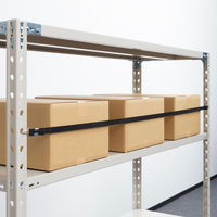 【転倒防止】アスクル「現場のチカラ」棚用落下防止ゴムバンド 間口1200mm用 10本  オリジナル