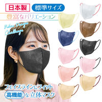 立体フェイスラインマスク 7枚入 標準 黒×黒 3袋セット RF-BB-AS 1セット（3袋） エスパック（直送品）