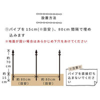 第一ビニール ガーデンチェーンポール5m 1段 高さ85cm 4968438025438 1セット（直送品）