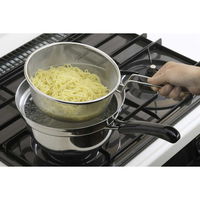 下村企販 片手鍋 ゆで名人 ザル付片手鍋 20cm IH対応 ステンレス製 日本製 278989 1個（直送品）