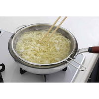 下村企販 ざる MamaCook ママクック フライパンザル ステンレス製 日本製 279001 1個（直送品）