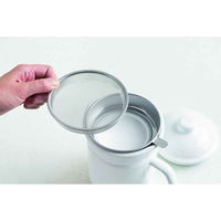 タマハシ オイルポット 1.0L 濾しアミ付 ピア・コローレ ホーロー ホワイト 395156 1個（直送品）