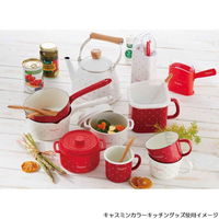 スケーター 保存容器 750ml ホーロー 木蓋付き キャスミン アイボリー 398550 1個（直送品）