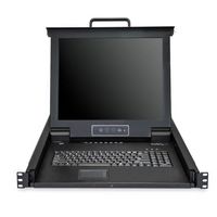 【アウトレット】KVMコンソール 8ポート KVMスイッチ内蔵 17インチ サーバーラックコンソール RKCONS1708K 1個