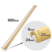 カーボーイ 安心クッションL字型90cm 細 木目 木目ライト 428 1セット(2本)（直送品）