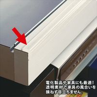 カーボーイ 安心クッションL字型90cm 細 クリア 550 1セット(2本)（直送品）