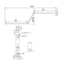 和気産業 取付用 補助金具ステイ BSー528 NO28 黒 BS-528 1個（直送品）