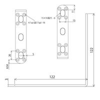 和気産業 取付用 補助金具ステイ BSー524 NO24 黒 BS-524 1個（直送品）