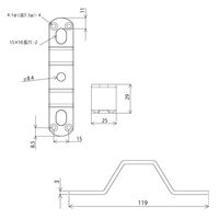 和気産業 取付用 補助金具ステイ BSー621 NO21 クローム BS-621 1セット(2個)（直送品）