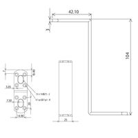 和気産業 取付用 補助金具ステイ BSー612 NO12 クローム BS-612 1セット(2個)（直送品）