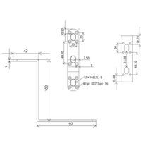 和気産業 取付用 補助金具ステイ BSー618 NO18 クローム BS-618 1個（直送品）