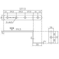 和気産業 取付用 補助金具ステイ BSー563 NO63 黒 BS-563 1セット(3個)（直送品）