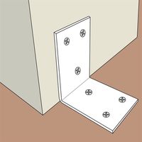 和気産業 巾広アングル BYー036 90MM シロ 1セット(2個)（直送品）