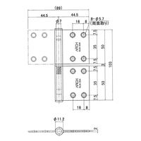 和気産業 ステンレスケンヨウ丁番 BHー364 103MM アンバー BH-364 1セット(4個:2個×2セット)（直送品）