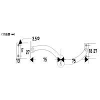 和気産業 真鍮タスキステー左右 150mm VF-115 1個（直送品）