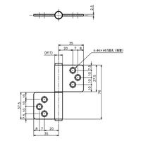 和気産業 ステン旗丁番 76mm 2個入 BK-997 1パック(2個)（直送品）