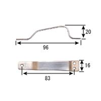 和気産業 三ツ穴取手 全長96mm BH-705 1セット(2個)（直送品）