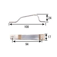 和気産業 三ツ穴取手 全長108mm BH-706 1セット(2個)（直送品）