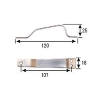 和気産業 三ツ穴取手 全長120mm BH-707 1セット(2個)（直送品）