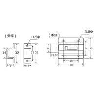 和気産業 ステン角ラッチ 小 BH-165 1セット(2個)（直送品）
