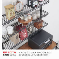 【軒先渡し】エレクター　ベーシックシリーズ　ハーフシェルフ　奥行450mm用 ブラック B718B 1枚（直送品）