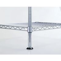 【軒先渡し】エレクター　ベーシックシリーズ　フロアプロテクトアジャスター  ブラック　BFA50　4個入（直送品）