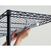 【軒先渡し】エレクター　ベーシックシリーズ　ハンガーパイプ＆ブラケット　幅1200mm用  クローム　BHF1180　1組（直送品）