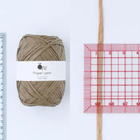 原ウール Knitworm ペーパーヤーン 極太 カーキ 1セット（5玉）（直送品）