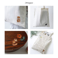 原ウール HARAWOOL かわいい動物たち 猫(ミケ)　刺しゅうワッペン 1セット（4枚）（直送品）